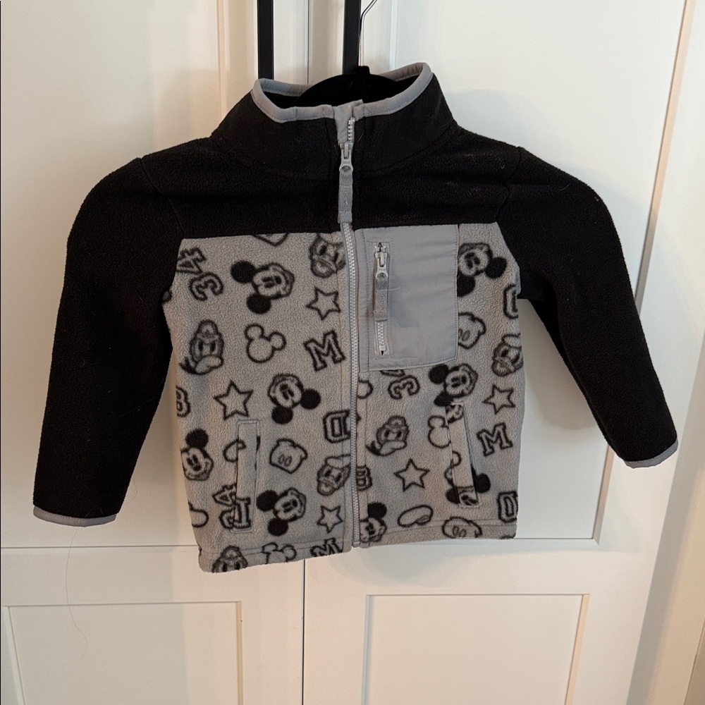 Disney black and Gray Fleece Jacket